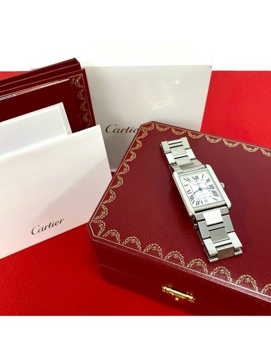 Cartier Tank Solo XL Stainless Steel Quartz Watch Silver main image 4